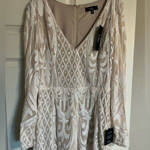 Lulus long sleeve sequin romper